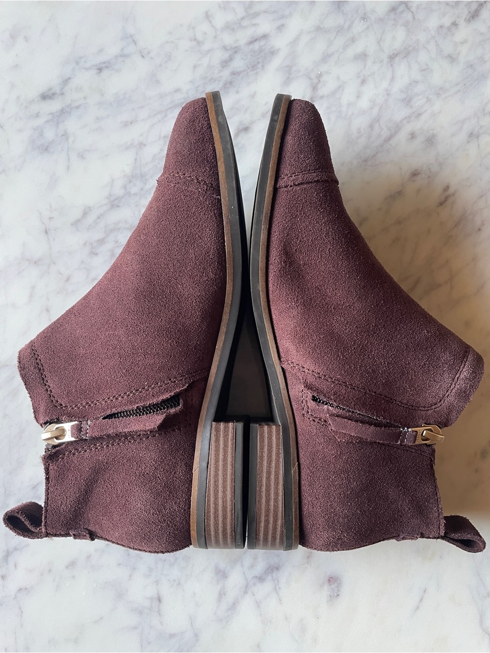 Toms Suede Ankle Boots in Deep Brown